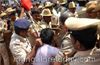 Raitha Sangha stages protest; demands lands to poor families